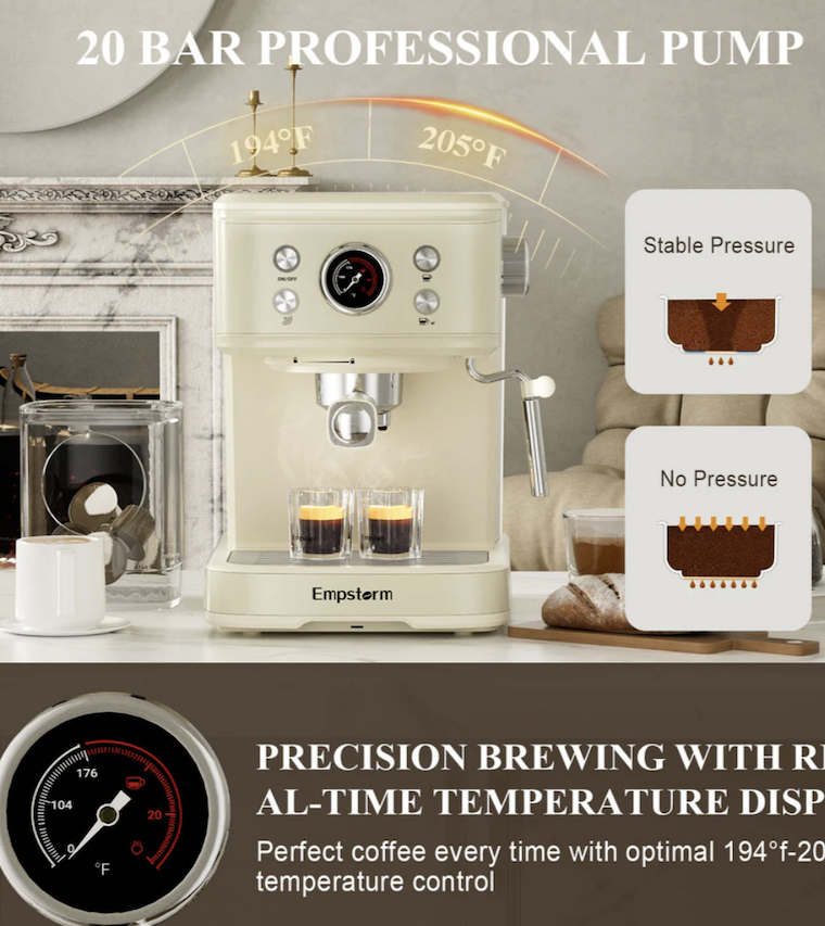Empstorm® Espresso Machine 20 Bar EM